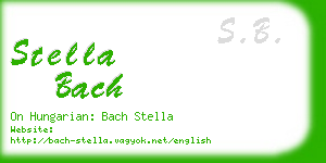 stella bach business card